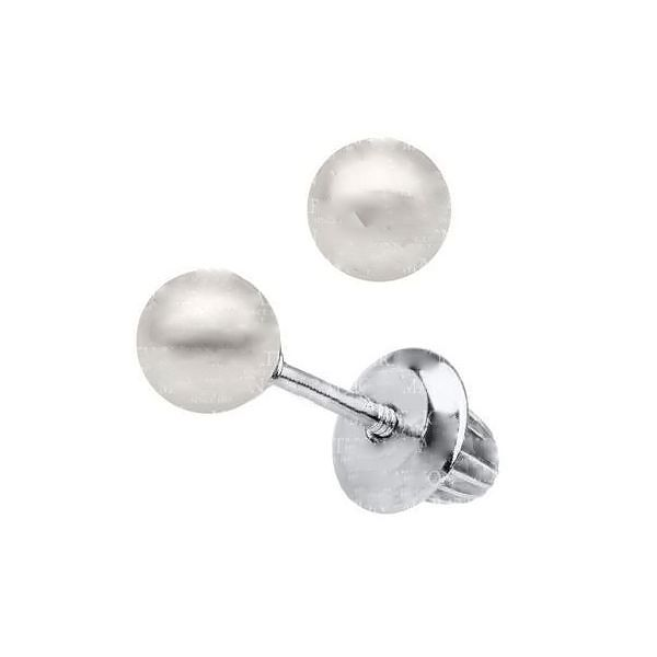 Pearl Safety Back Earrings Goldstein's Jewelers Mobile, AL