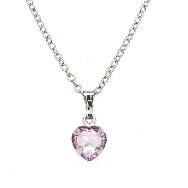 June Birthstone Heart Necklace Goldstein's Jewelers Mobile, AL