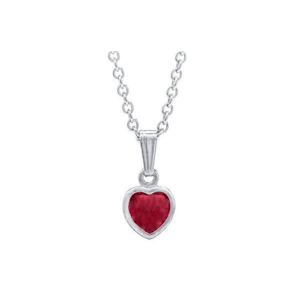 July Birthstone Heart Necklace Goldstein's Jewelers Mobile, AL