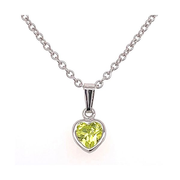 August Birthstone Heart Necklace Goldstein's Jewelers Mobile, AL