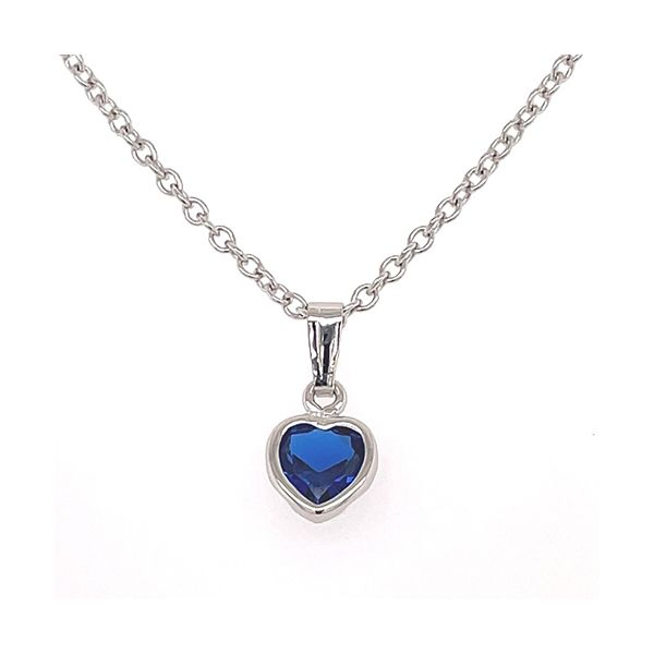 September Birthstone Heart Necklace Goldstein's Jewelers Mobile, AL