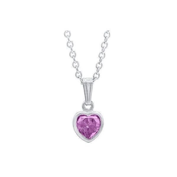 February Birthstone Heart Necklace Goldstein's Jewelers Mobile, AL