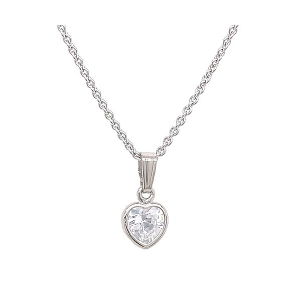 April Birthstone Heart Necklace Goldstein's Jewelers Mobile, AL