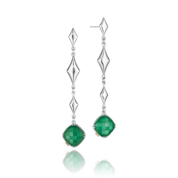 Green Quartz and Green Onyx Earrings Goldstein's Jewelers Mobile, AL