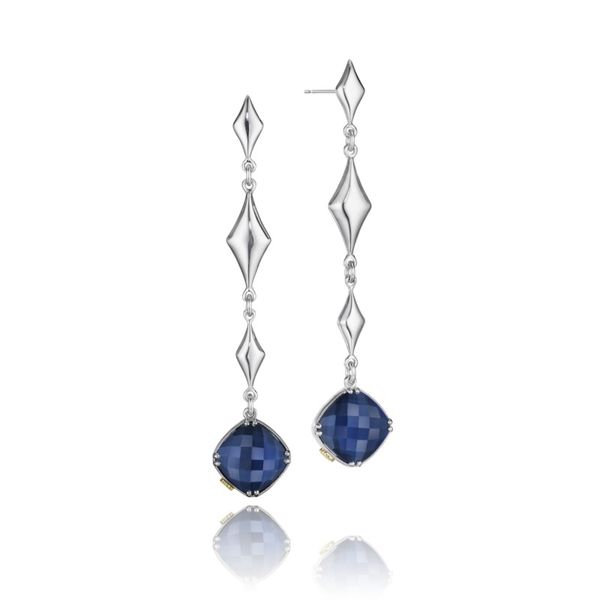 Blue Quartz and Hemetite Earrings Goldstein's Jewelers Mobile, AL