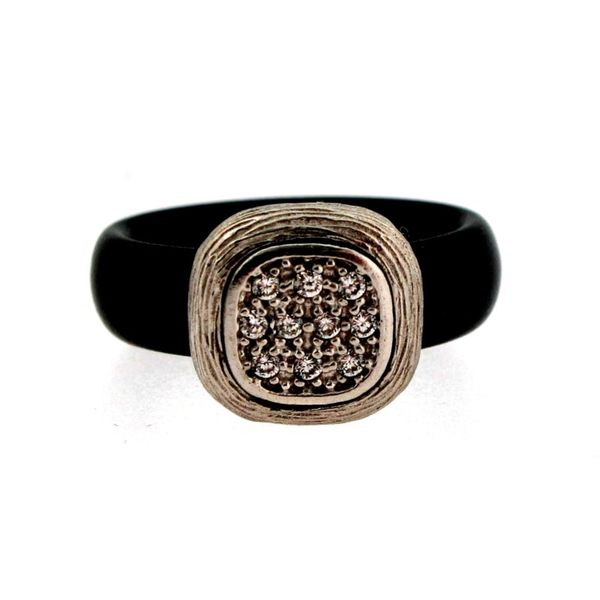 White Sapphire Neoprene Ring Goldstein's Jewelers Mobile, AL