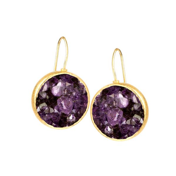 Amethyst Druzy Earrings Goldstein's Jewelers Mobile, AL