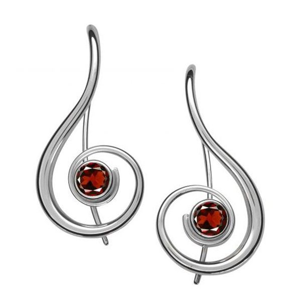 E. L. Designs Lyrical Garnet Earrings Goldstein's Jewelers Mobile, AL