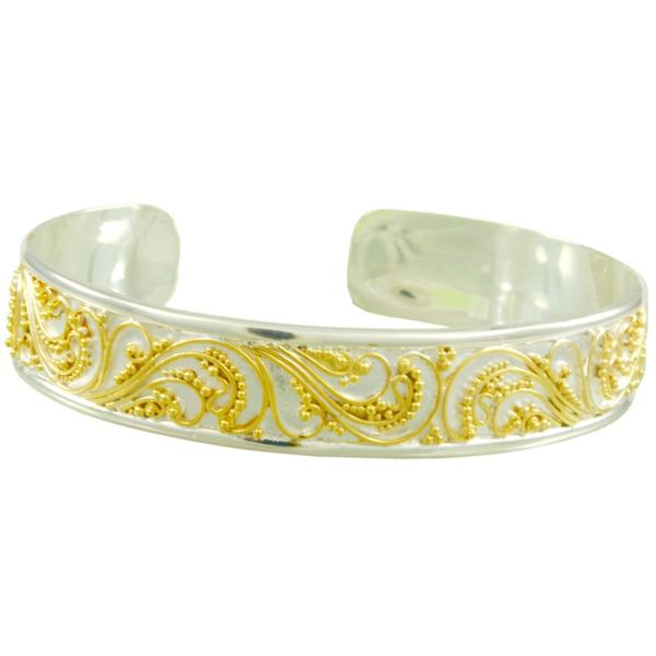 Michou Timeless Scrolls Cuff Bracelet Goldstein's Jewelers Mobile, AL