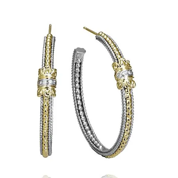 Vahan Diamond Hoop Earrings Goldstein's Jewelers Mobile, AL