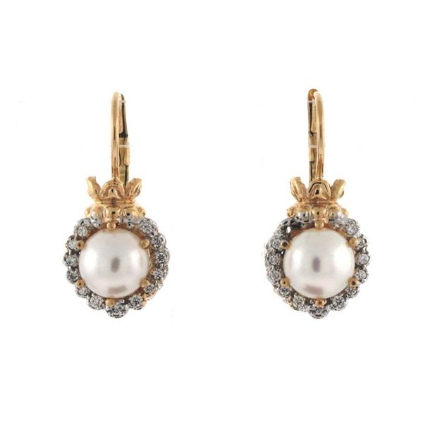 Vahan Pearl and Diamond Earrings Goldstein's Jewelers Mobile, AL