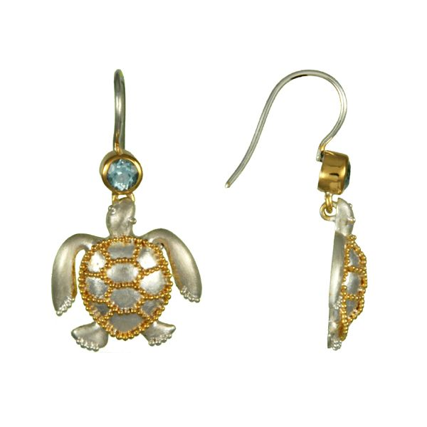 Michou Poseidon's Treasures Sea Turtle Earrings Goldstein's Jewelers Mobile, AL
