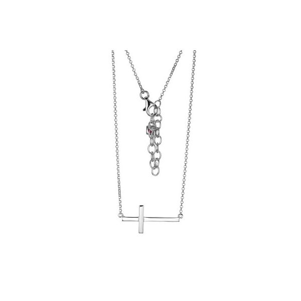 Elle Humanity Sideways Cross Necklace Goldstein's Jewelers Mobile, AL