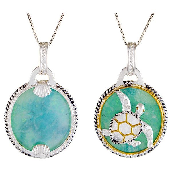 Michou Poseidon's Treasures Sea Turtle Necklace Goldstein's Jewelers Mobile, AL