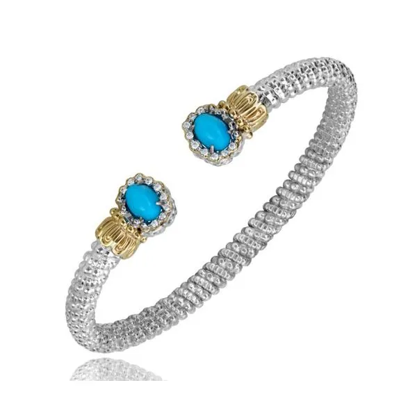 Vahan Turquoise and Diamond Bracelet Goldstein's Jewelers Mobile, AL