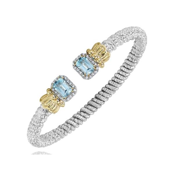 Vahan Blue Topaz and Diamond Bracelelt Goldstein's Jewelers Mobile, AL