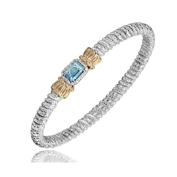 Vahan Blue Topaz and Diamond Bracelet Goldstein's Jewelers Mobile, AL
