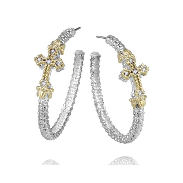 Vahan Diamond Cross Earrings Goldstein's Jewelers Mobile, AL