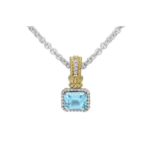 Vahan Blue Topaz and Diamond Pendant Goldstein's Jewelers Mobile, AL