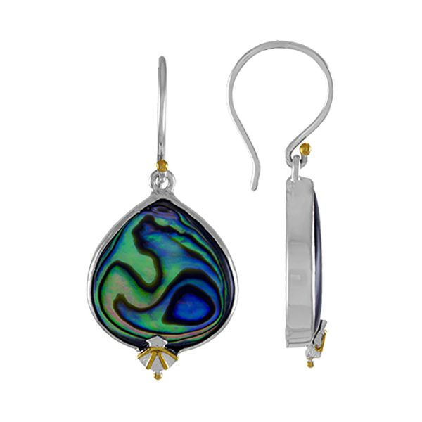 Michou Poseidon's Treasure Paua Shell Earrings Goldstein's Jewelers Mobile, AL