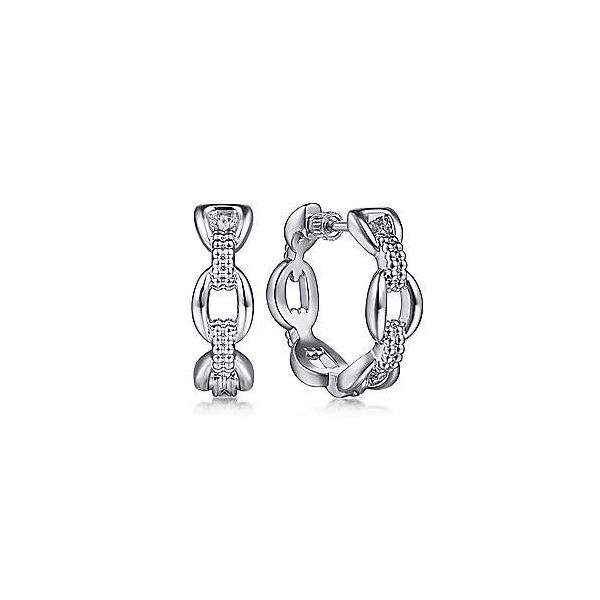 Gabriel Classic Link Hoop Earrings Goldstein's Jewelers Mobile, AL