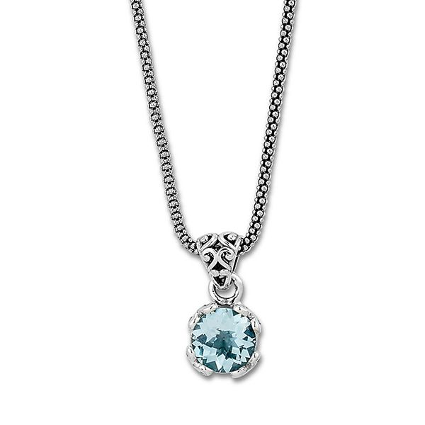 Samuel B Blue Topaz Necklace Goldstein's Jewelers Mobile, AL