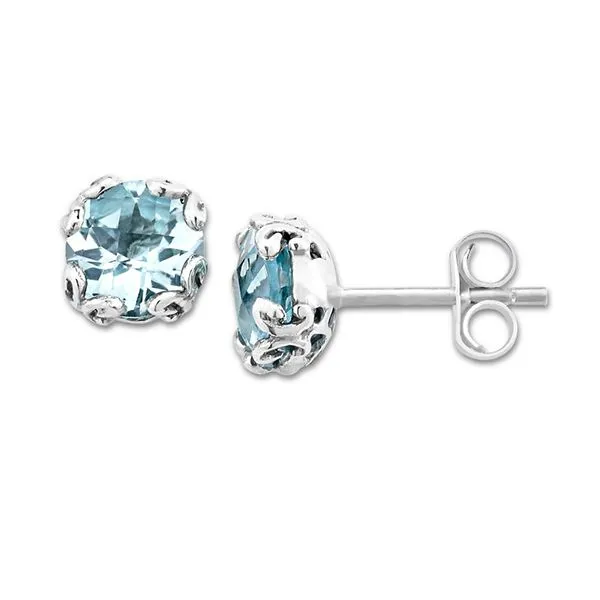 Samuel B Blue Topaz Earrings Goldstein's Jewelers Mobile, AL