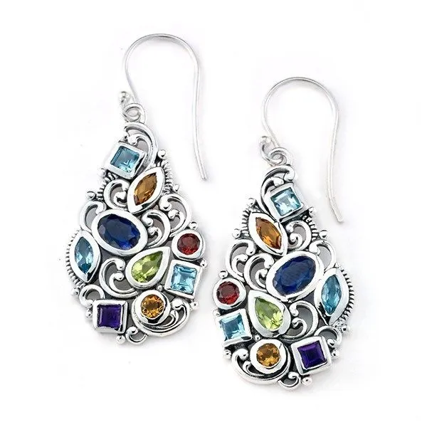 Samuel B Serendipity Multi-Stone Drop Earrings Goldstein's Jewelers Mobile, AL