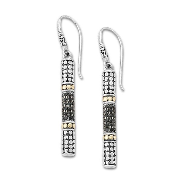 Samuel B Black Spinel Bar Drop Earrings Goldstein's Jewelers Mobile, AL