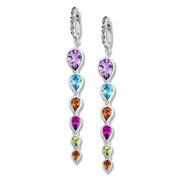 Samuel B Multi-Stone Drop Earrings Goldstein's Jewelers Mobile, AL