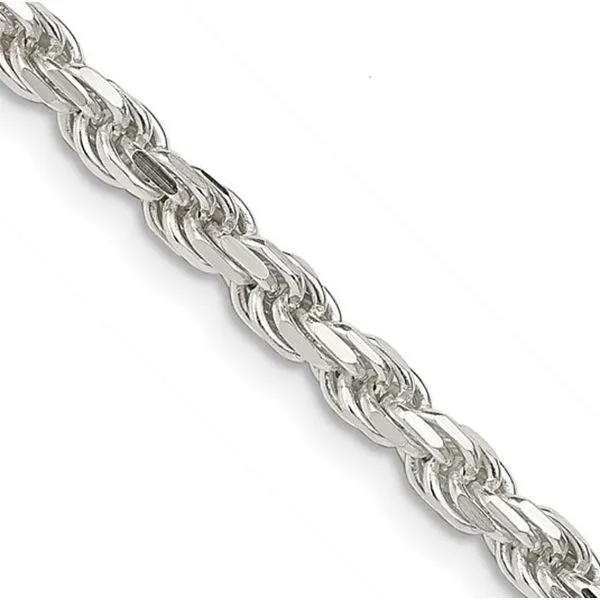 STERLING SILVER DIAMOND CUT ROPE CHAIN Image 3 Goldstein's Jewelers Mobile, AL