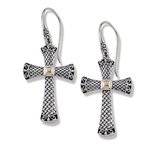 Samuel B Dangle Cross Earrings Goldstein's Jewelers Mobile, AL