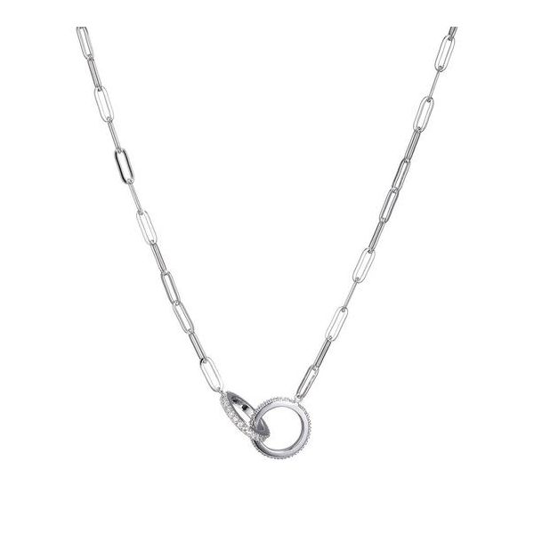 Charles Garnier Interlocking Circles Paperclip Necklace Goldstein's Jewelers Mobile, AL