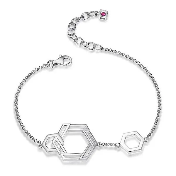 STERLING SILVER ELLE ENTWINED HEXAGON BRACELET Goldstein's Jewelers Mobile, AL