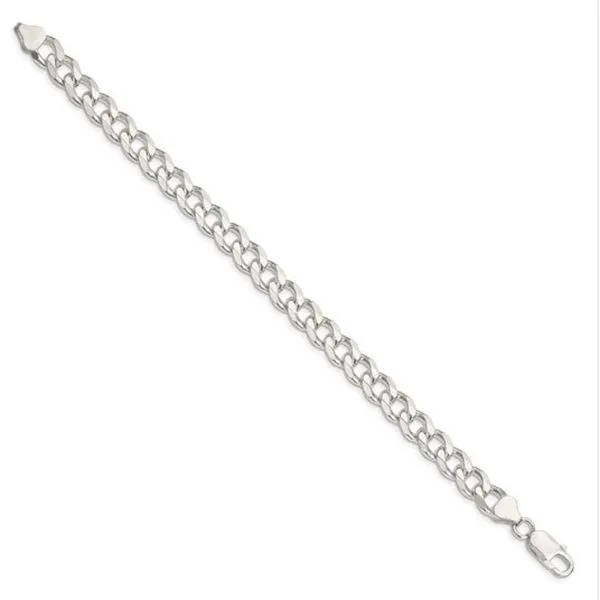 STERLING SILVER CURB CHAIN BRACELET Image 2 Goldstein's Jewelers Mobile, AL