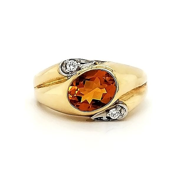 Man's Citrine and Diamond Ring Goldstein's Jewelers Mobile, AL