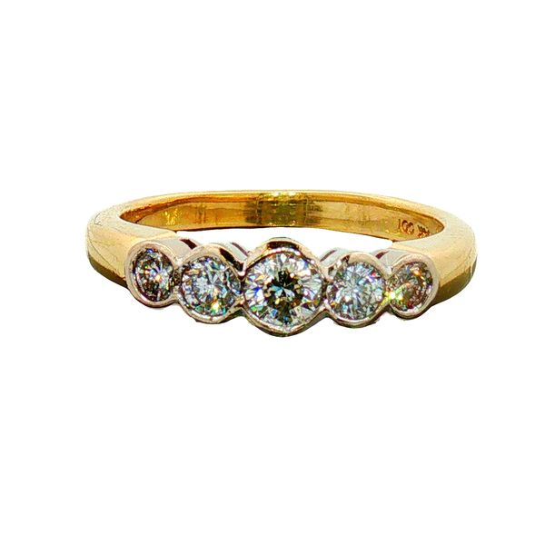 Quintuple Bezel Set Diamond Engagement Ring Image 2 Graham Jewelers Wayzata, MN