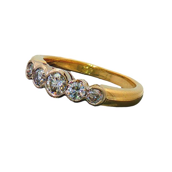 Quintuple Bezel Set Diamond Engagement Ring Image 3 Graham Jewelers Wayzata, MN