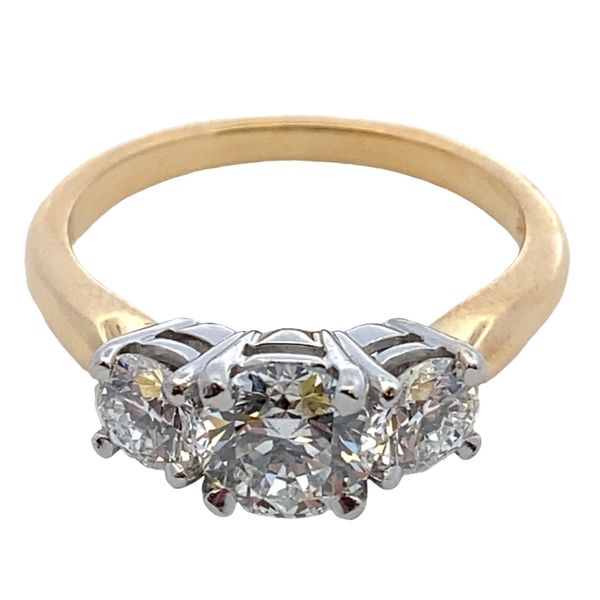 ESTATE 18k/plat 1.01ct Center .80ctw Sides Diamond Ring Graham Jewelers Wayzata, MN
