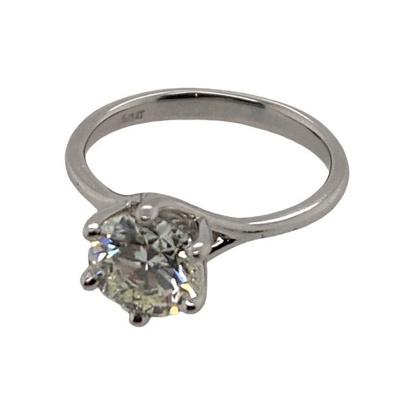 ESTATE Platinum 1.67ctw solitaire ring Graham Jewelers Wayzata, MN