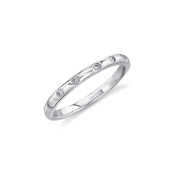 Flush Set White Gold Wedding Band Graham Jewelers Wayzata, MN
