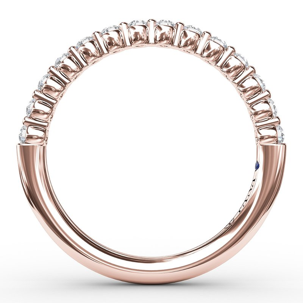 Rose Gold Halfway Wedding Band Image 2 Graham Jewelers Wayzata, MN