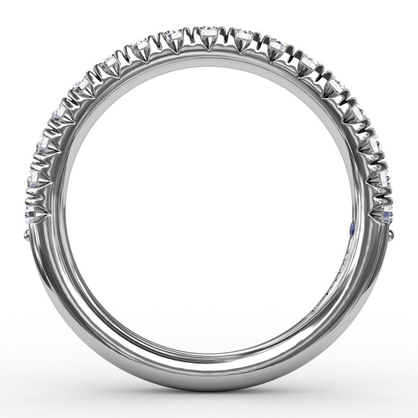 Modern Pave Half Eternity Wedding Band Image 2 Graham Jewelers Wayzata, MN