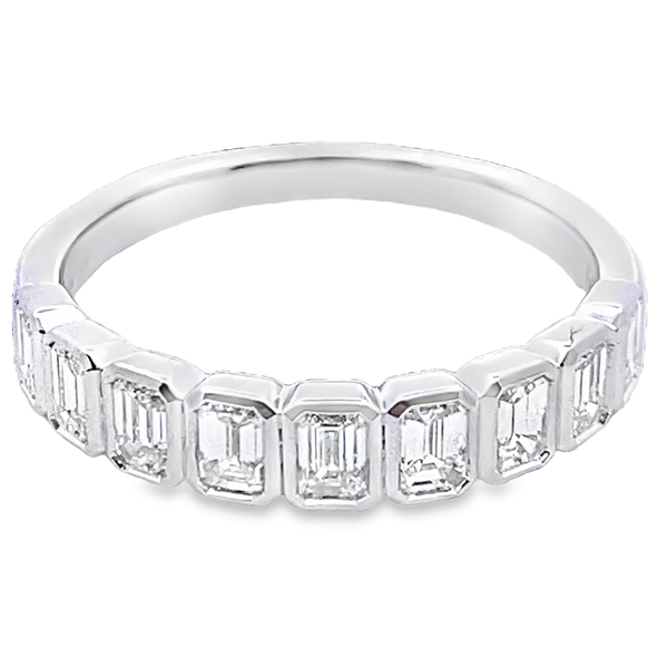 Emerald Halfway Band Image 2 Graham Jewelers Wayzata, MN