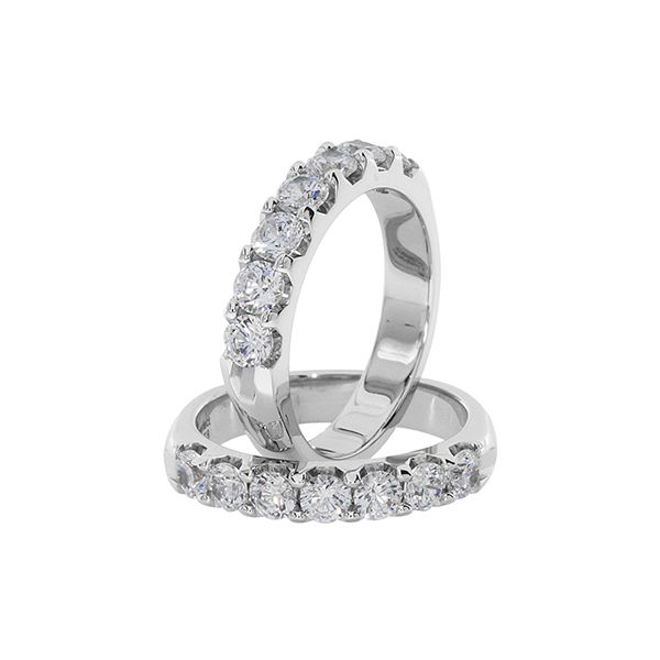 Shared Prong Half Eternity Wedding Band Graham Jewelers Wayzata, MN