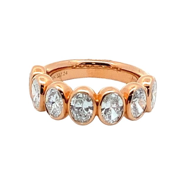 Joshua J Rose Gold Oval Diamond Bezel Set Ring Graham Jewelers Wayzata, MN