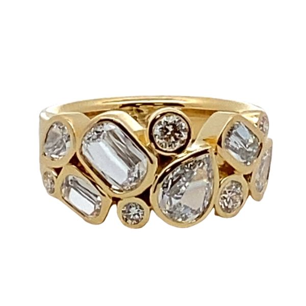 L’Amour Crisscut Diamond Multi Shape Bezel Band Image 2 Graham Jewelers Wayzata, MN