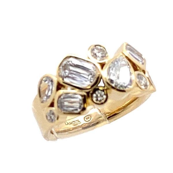 L’Amour Crisscut Diamond Multi Shape Bezel Band Graham Jewelers Wayzata, MN