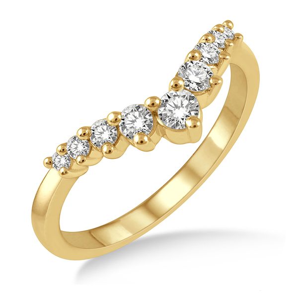 14K Yellow Gold 0.33 Carat Diamond Chevrone Band Graham Jewelers Wayzata, MN