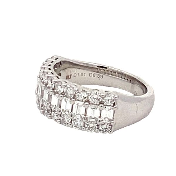 Platinum 1.90 Carat Diamond Three Row Band Image 2 Graham Jewelers Wayzata, MN
